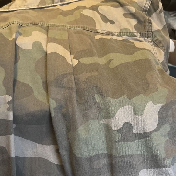 Mudd Camo Apocalyptic Military Army Snap Button Up Long Sleeve Shirt Small Rare - Picture 9 of 9